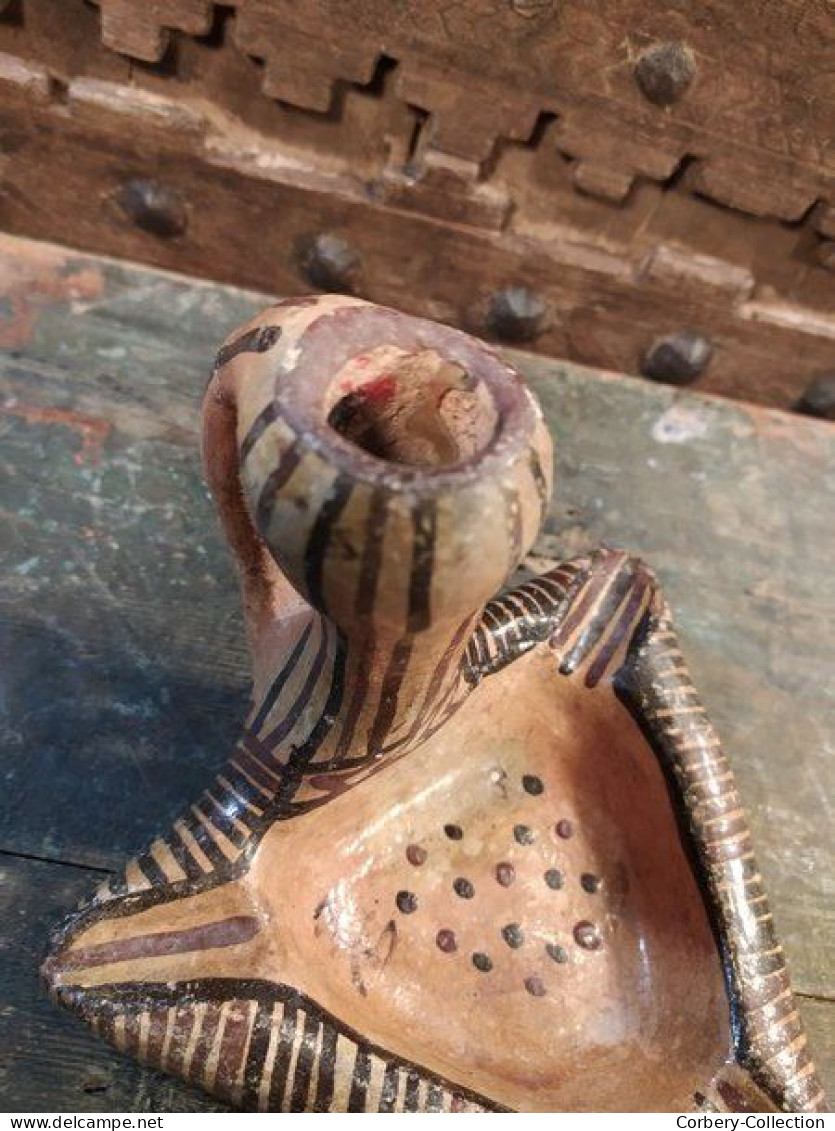 Ancienne Poterie Kabyle Bougeoir Cendrier Algérie Berbere Pottery