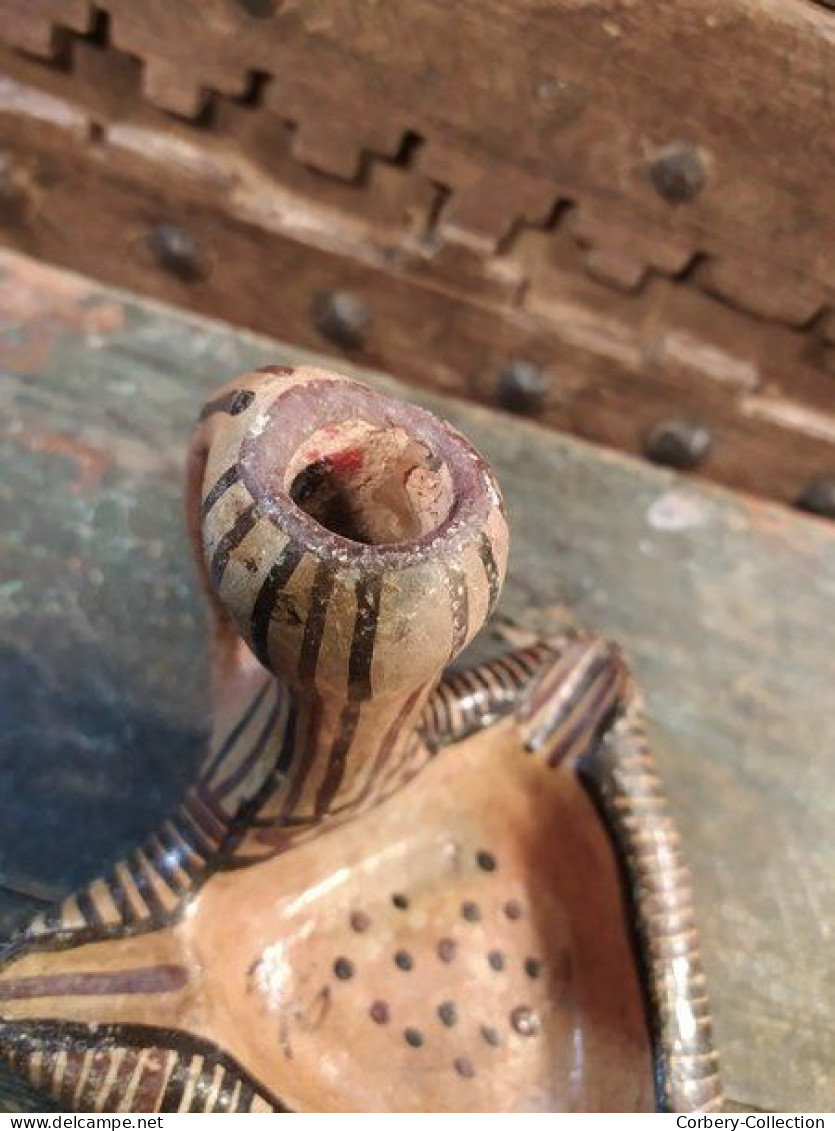 Ancienne Poterie Kabyle Bougeoir Cendrier Algérie Berbere Pottery