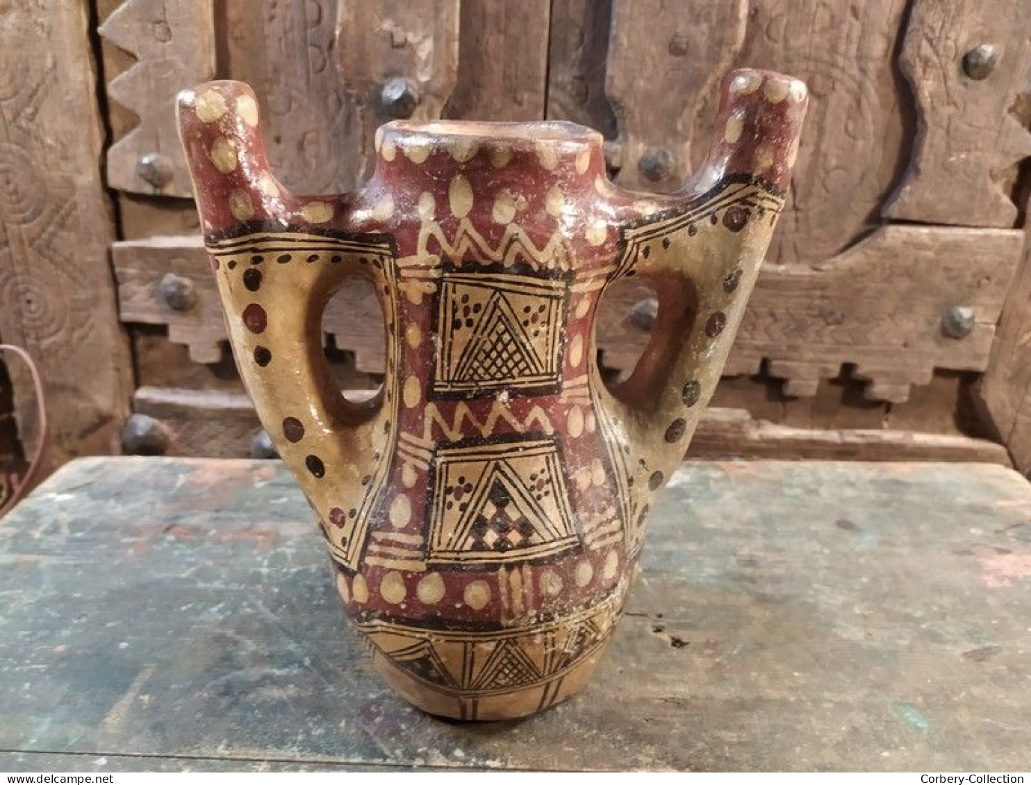 Ancienne Poterie Kabyle Gargoulette Artisanat Alger / Ref K15 - Afrikanische Kunst