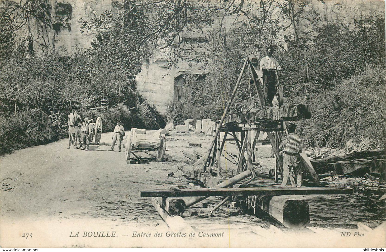 SEINE MARITIME  LA BOUILLE  Entrée Des Grottes De Caumont  ( Scieur De Long ) - La Bouille