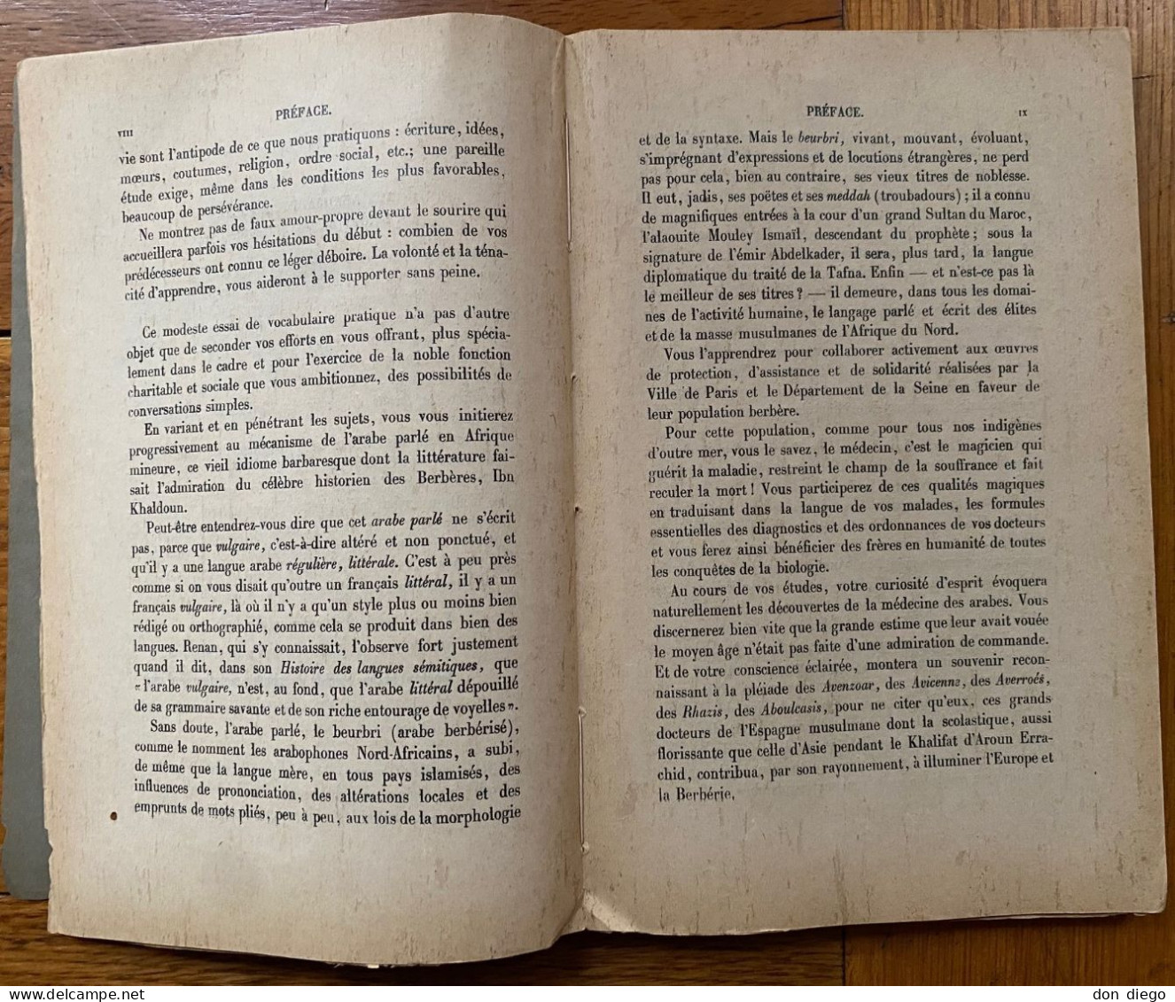 Vocabulaire Français-Arabe à L'usage Des Elèves De L'Ecole Départementale Des Infirmières / Octave Depont / 1932 - Dictionnaires