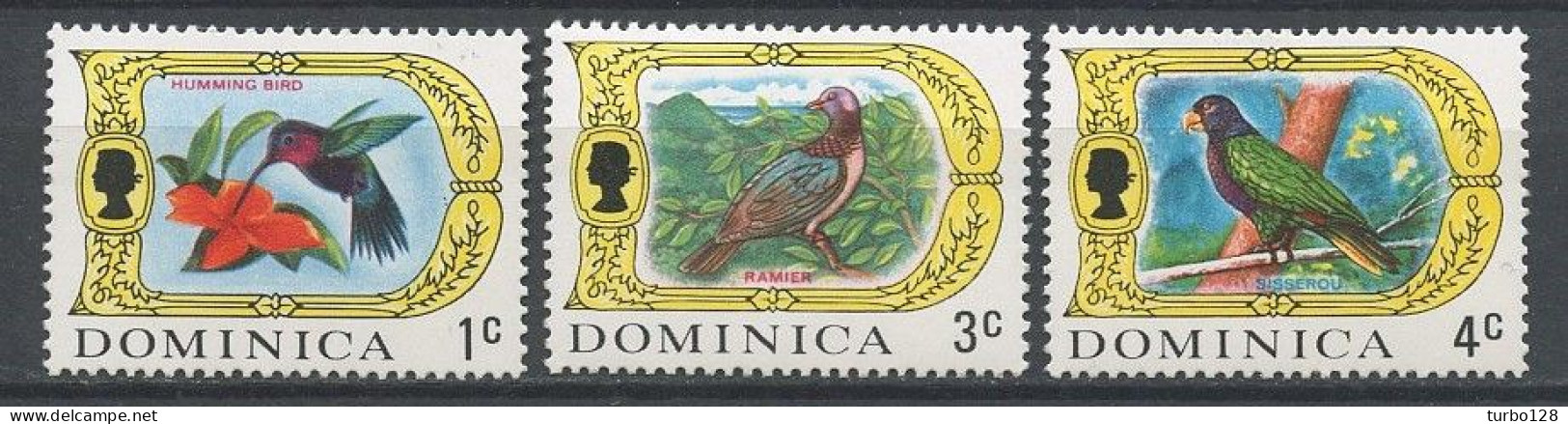 DOMINIQUE 1969 N° 264 266 267 ** Neufs MNH Superbes C 3.15 € Faune Oiseaux  Birds Perroquet Colibri Ramier Animaux - Dominica (...-1978)