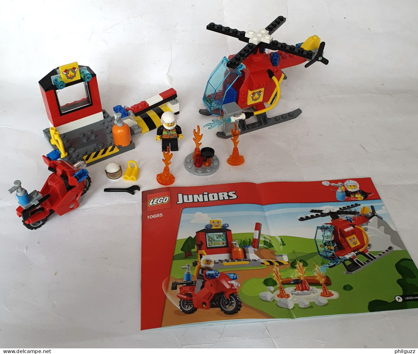 FIGURINE JOUET EQUIVALENCE DE BOITE LEGO CREATOR 10685 HELICOPTERE ET POMPIER Avec Notice - Lego System