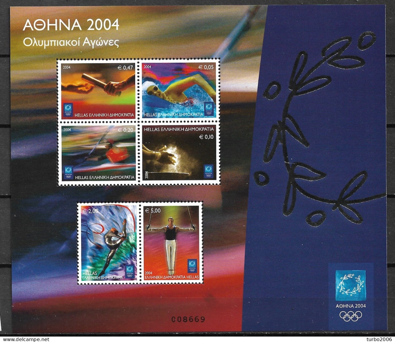 GREECE 2004 Athen's 2004 : Olympic Torch Relay I MNH Sheet Hellas F 33 (2293 / 2298) - Blokken & Velletjes