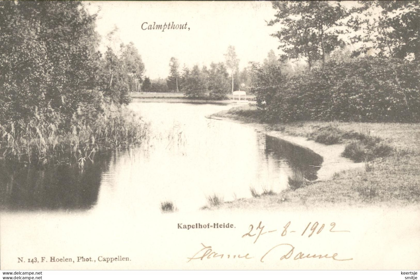 KALMTHOUT 1902 KAPELHOF HEIDE VIJVER - HOELEN KAPELLEN 143 - Kalmthout