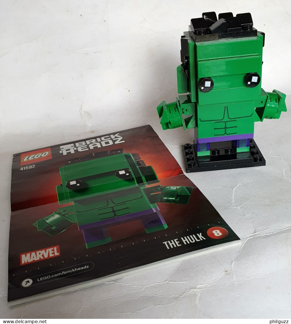 FIGURINE JOUET LEGO BRICK HEADZ 41592 HULK MARVEL Avec Livret - Poppetjes