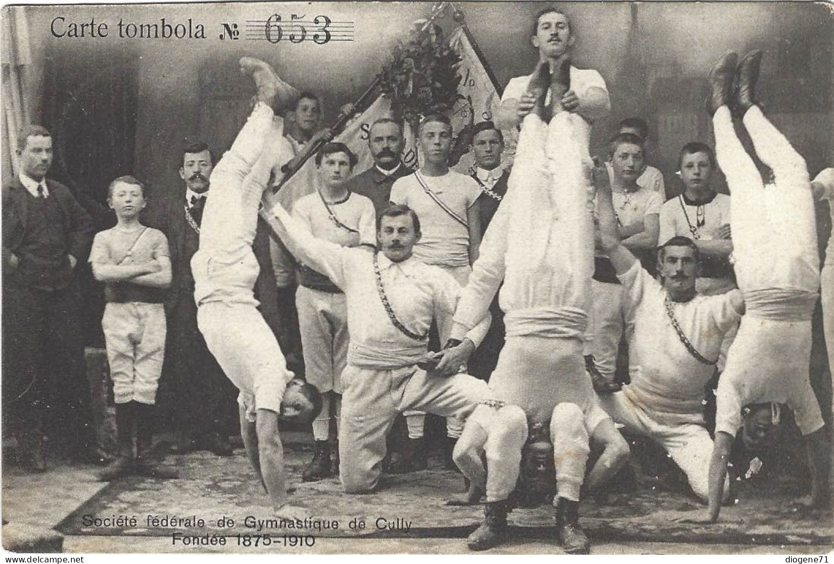 Société Fédérale De Gymnastique De Cully 1913 Très Belle Animation - Cully