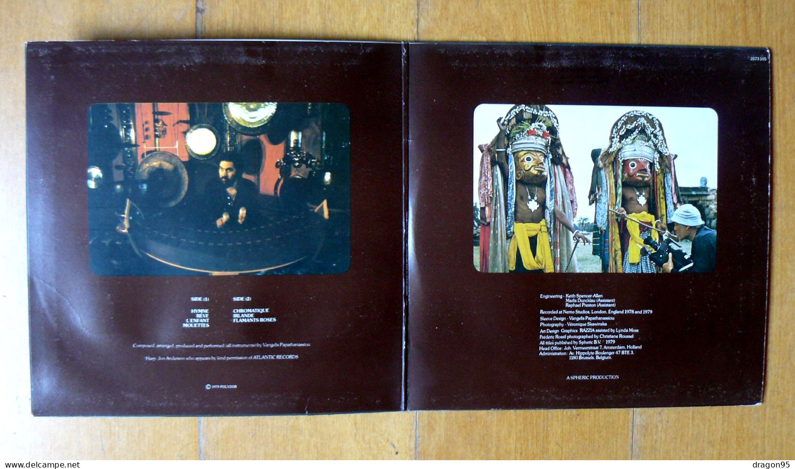 LP VANGELIS PAPATHANASSIOU : B.O. Opéra Sauvage - Polydor 2473 105 - France - 1979 - Soundtracks, Film Music