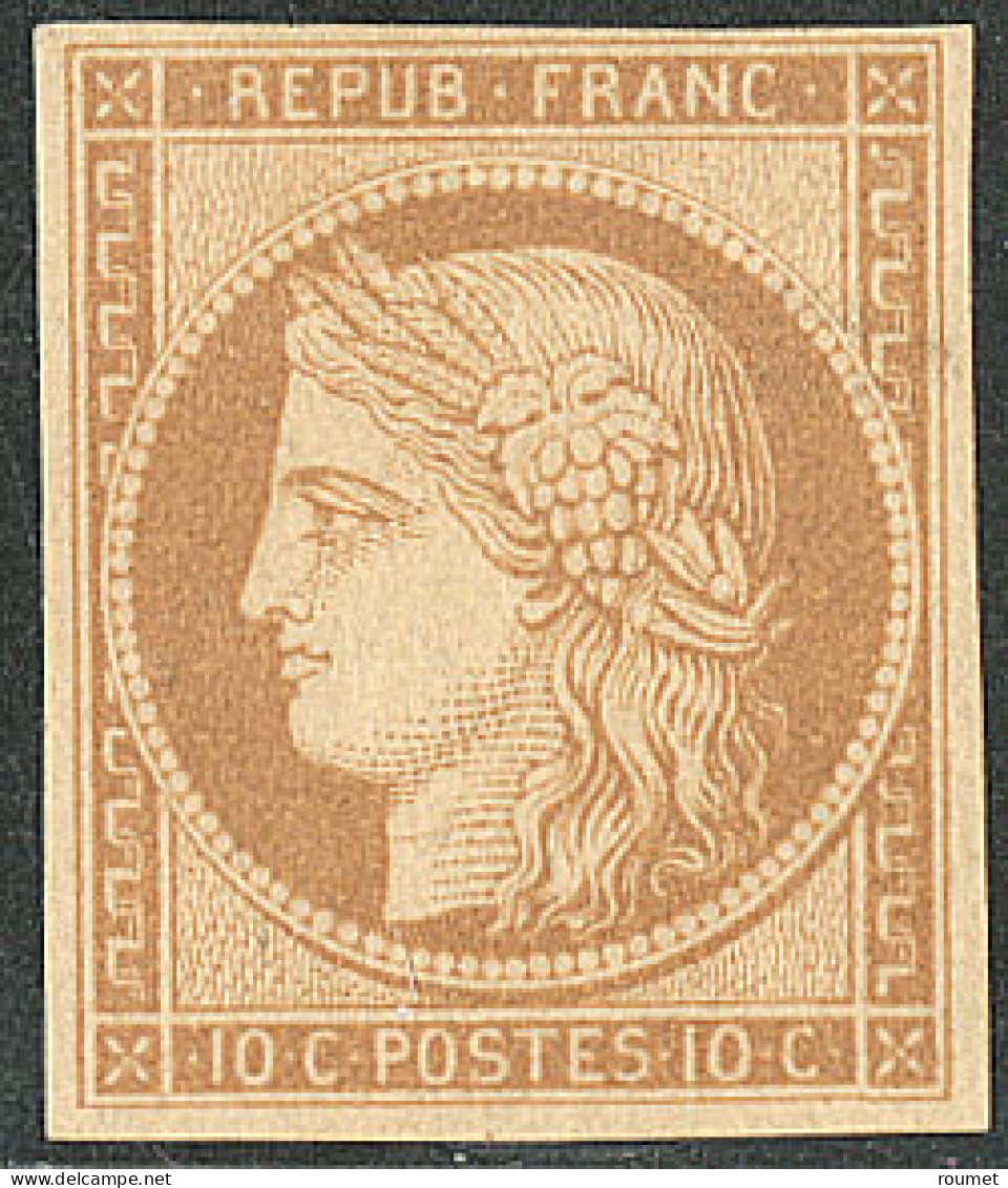 * No 1, Bistre-jaune, Nuance Foncée, Très Frais. - TB. - RR - 1849-1850 Cérès