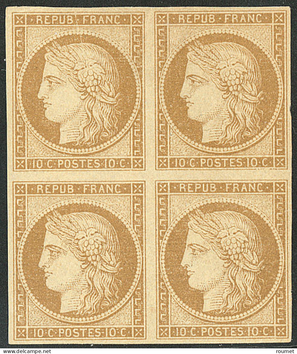 * No 1, Bloc De Quatre, Jolie Pièce. - TB. - RR - 1849-1850 Cérès