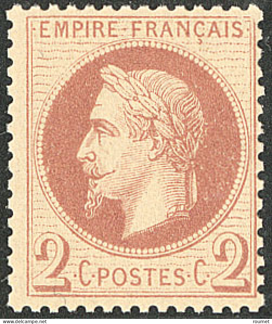 ** No 26B, Rouge-brun Clair Type II, Très Frais. - TB - 1863-1870 Napoléon III Con Laureles