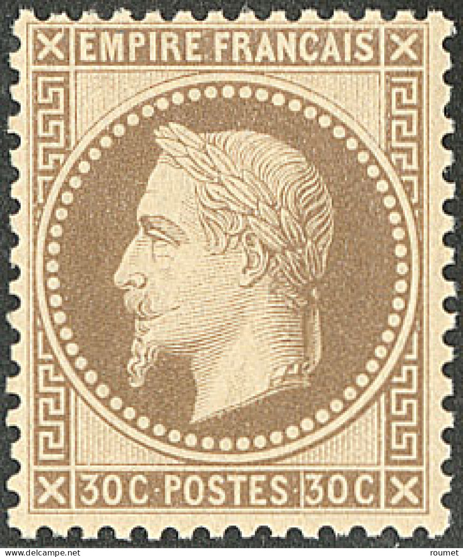 ** No 30, Brun, Très Frais. - TB. - R - 1863-1870 Napoléon III Con Laureles