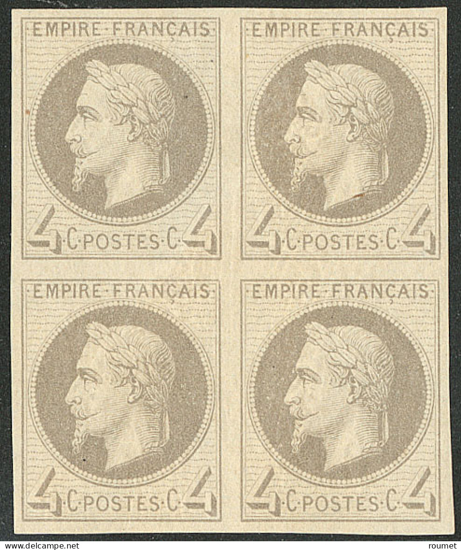 ** Rothschild. No 27Be, Bloc De Quatre (deux Ex *), Très Frais. - TB - 1863-1870 Napoléon III Lauré