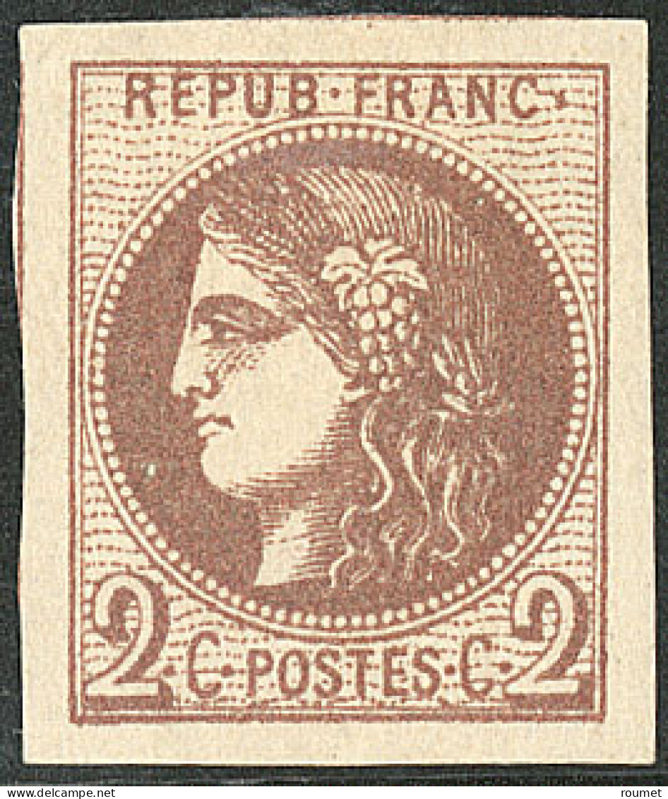 * No 40Bc, Chocolat Foncé, Deux Voisins, Superbe. - RR - 1870 Bordeaux Printing