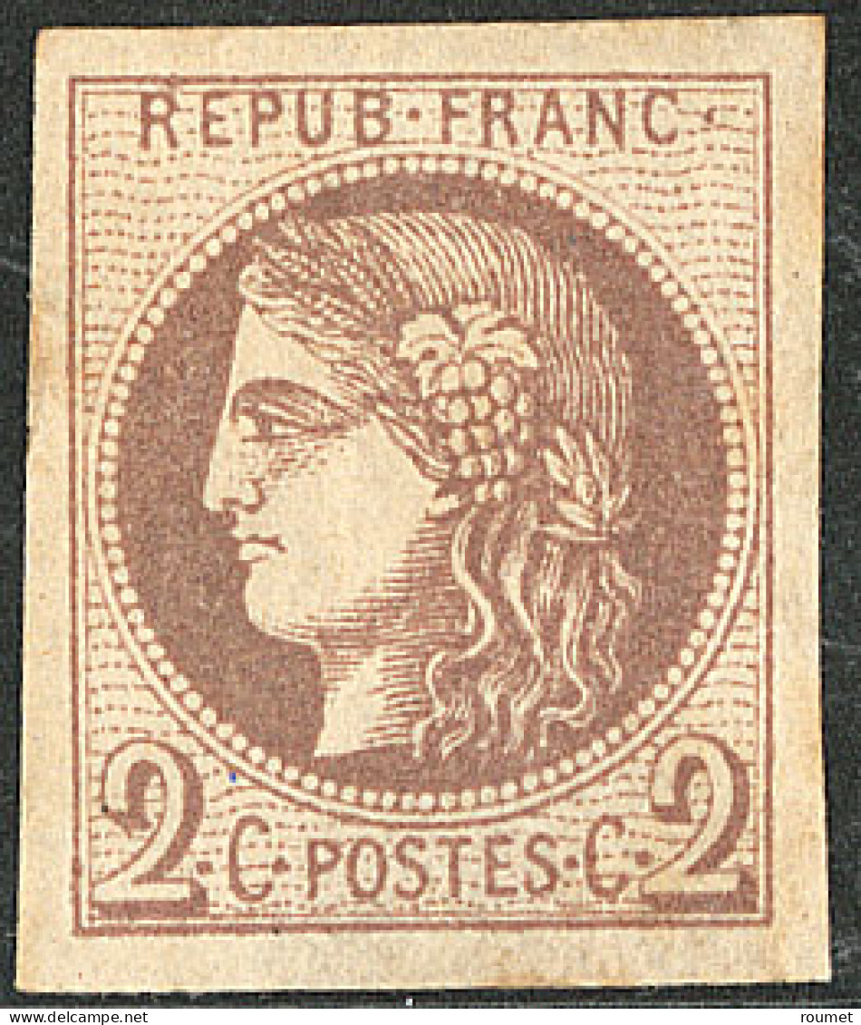 * No 40Bc, Rousseurs Au Verso Et Légers Plis Mais Superbe Nuance. - TB. - RR - 1870 Emisión De Bordeaux