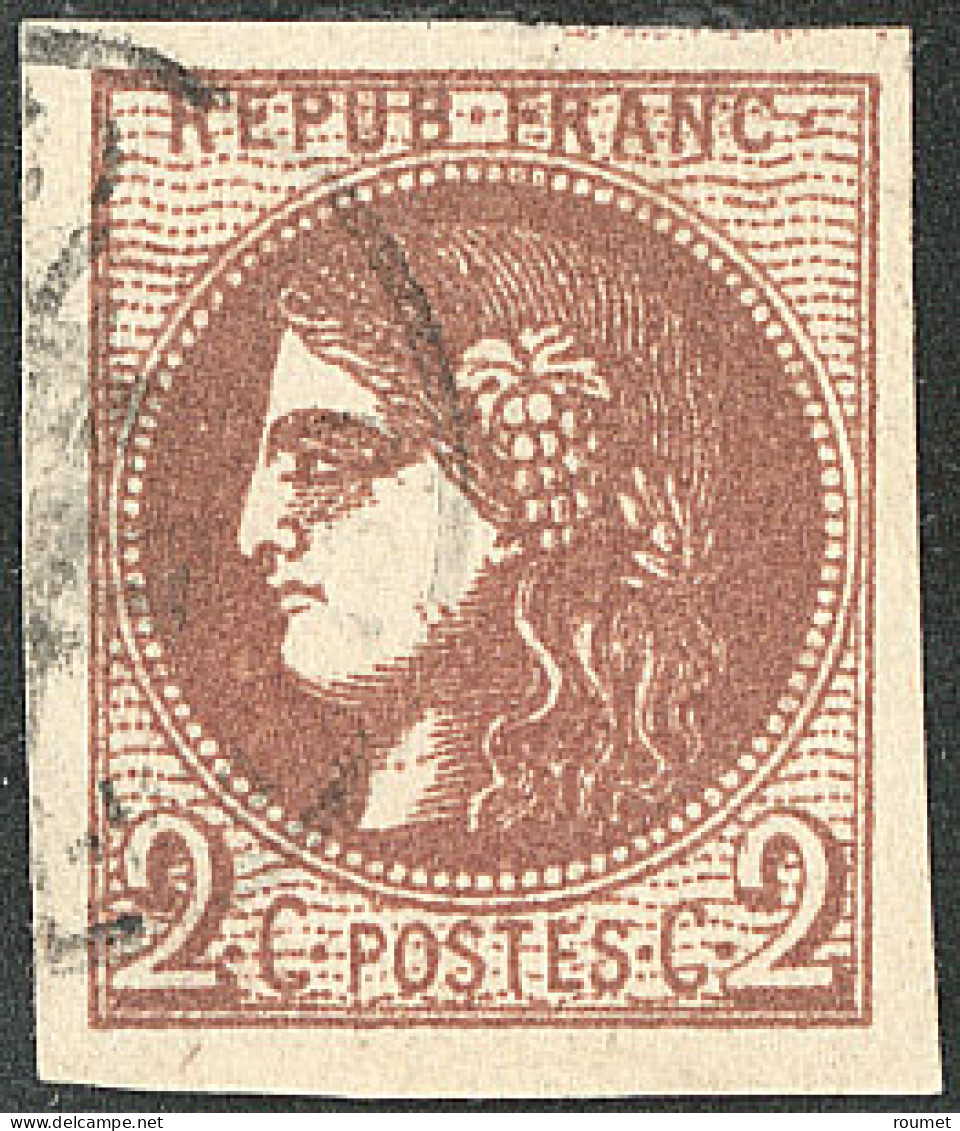 No 40Bc, Froissure D'angle Mais Superbe Nuance. - TB. - R - 1870 Bordeaux Printing