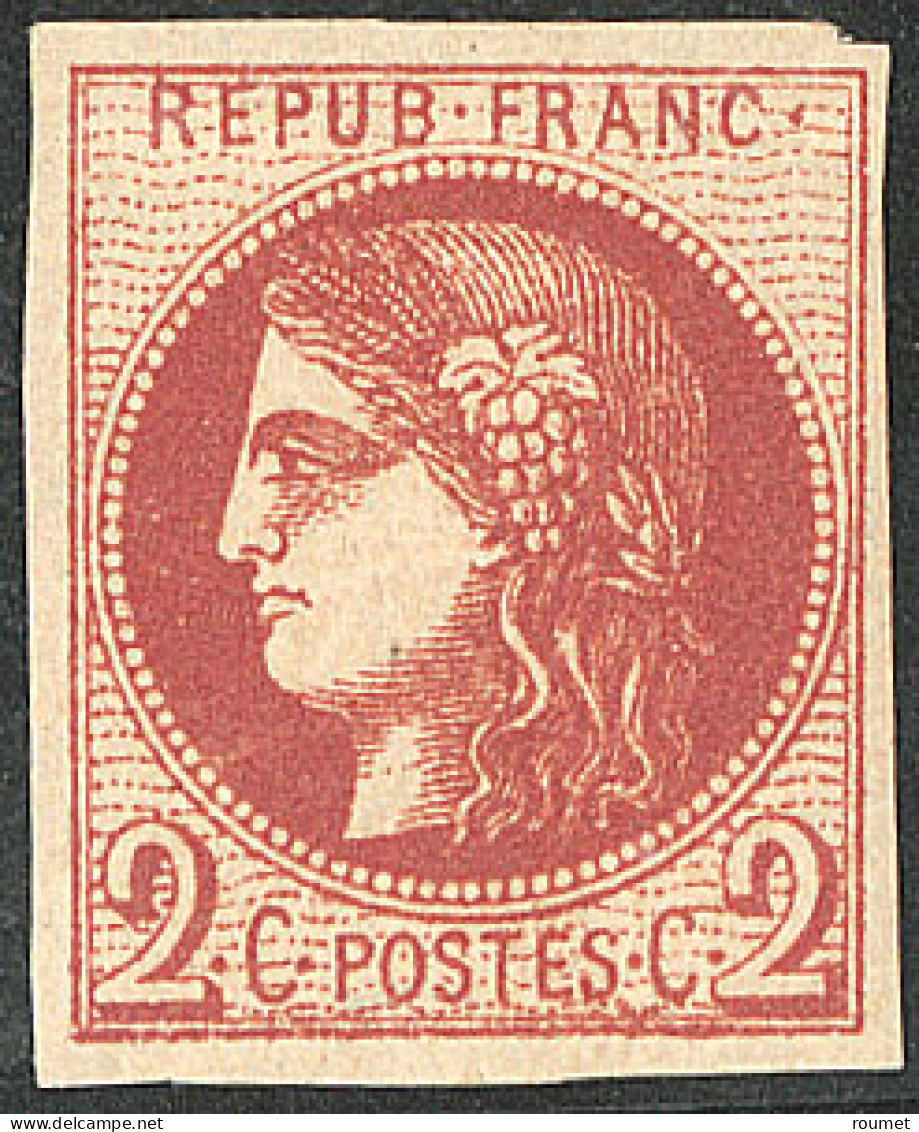 * No 40Bf, Rouge-brique Foncé, Jolie Pièce. - TB. - R - 1870 Ausgabe Bordeaux