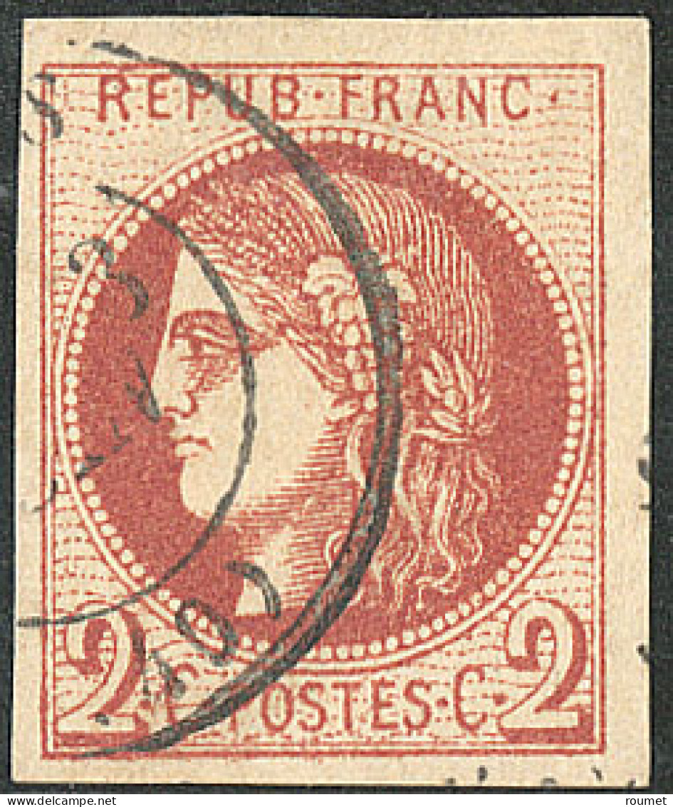 No 40Bf, Pelurage Au Verso Mais Superbe D'aspect - 1870 Bordeaux Printing