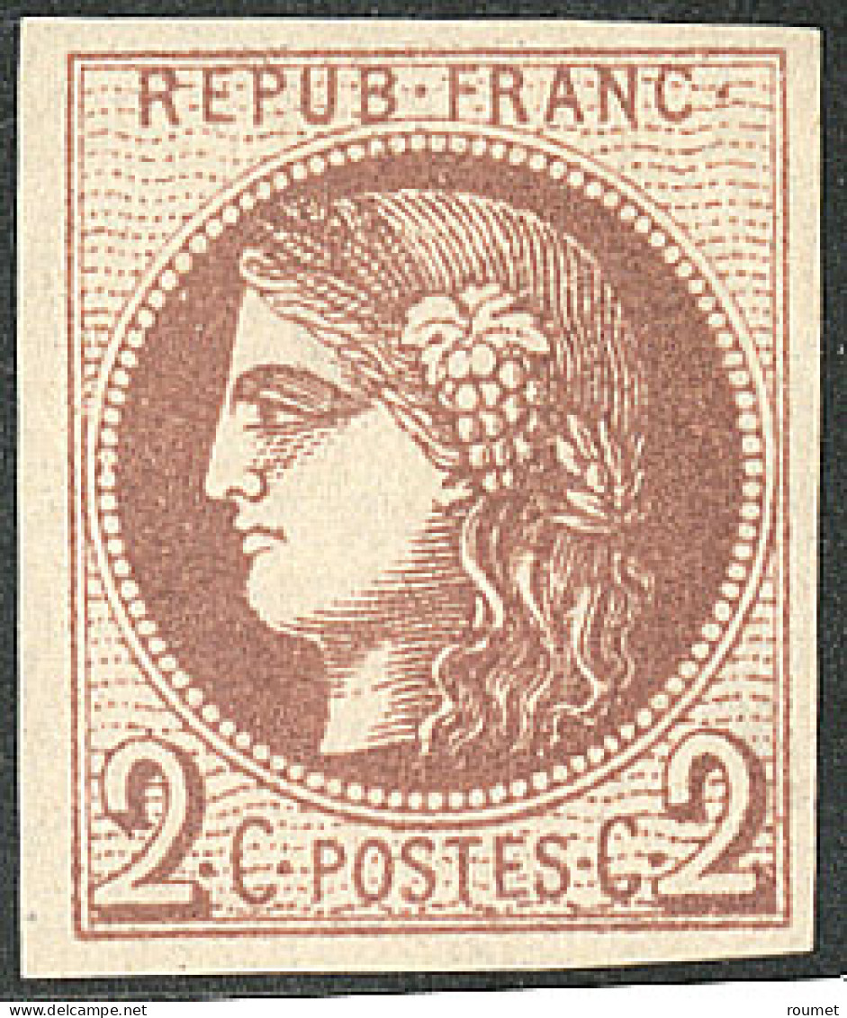 (*) No 40Bg, Chocolat, Très Frais. - TB - 1870 Ausgabe Bordeaux