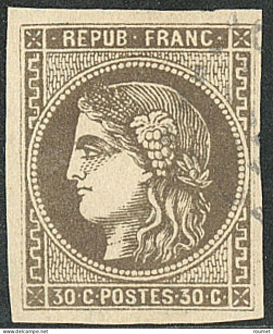 No 47c, Brun-verdâtre Impression Fine, Jolie Pièce. - TB. - R - 1870 Ausgabe Bordeaux