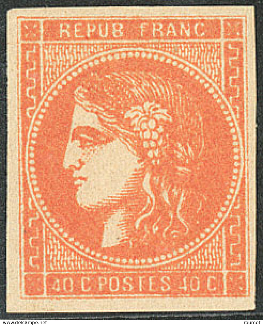 * No 48, Orange Foncé (Spink-Maury N°48c), Jolie Pièce. - TB - 1870 Emission De Bordeaux