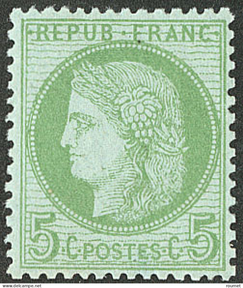 ** No 53, Vert-jaune Sur Azuré, Très Frais. - TB - 1871-1875 Ceres