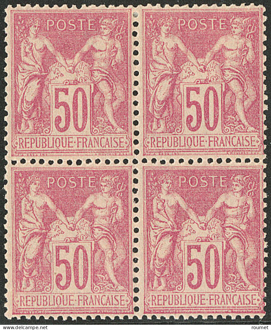 ** No 104, Rose, Bloc De Quatre (deux Ex *), Très Frais Et Centré. - TB - 1876-1878 Sage (Tipo I)