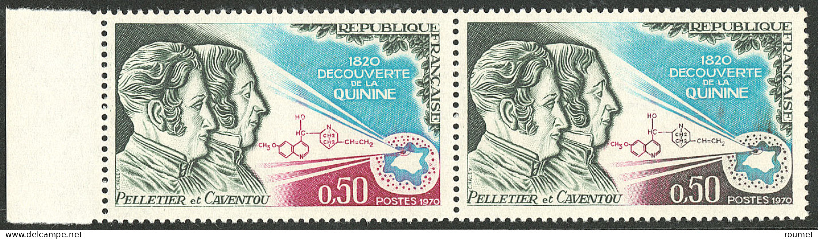 ** Quinine, Noir Au Lieu De Rouge. No 1633a, En Paire Bdf Avec Ordinaire. - TB (N°et Cote Spink-Maury : - Altri & Non Classificati