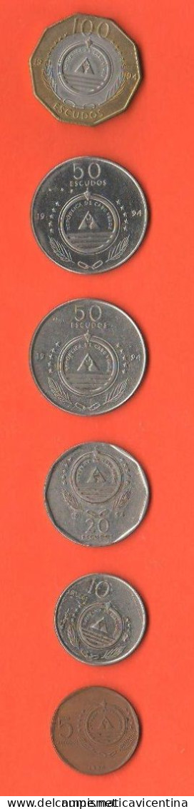 Capo Verde 100 + 50 + 50 + 20 + 10 + 5  Centavos 1994 Cabo Verde - Cape Verde