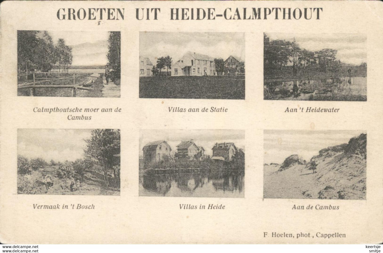 HEIDE KALMTHOUT 1920 MULTIVIEW 6 ZICHTEN O.A. MOER AAN DE CAMBUS - VILLA'S IN HEI DE - HOELEN KAPELLEN ONGENUMMERD - Kalmthout