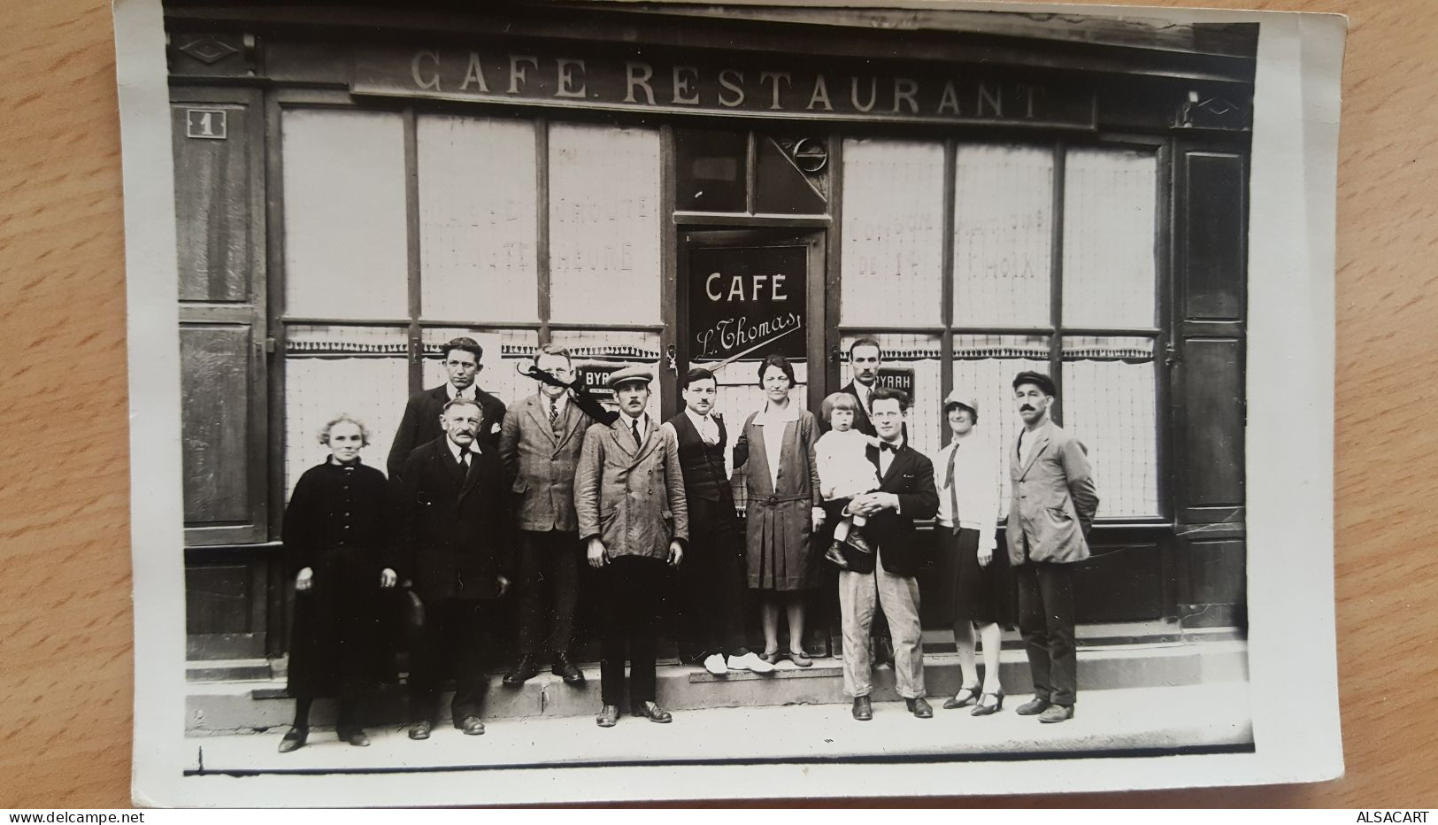 Carte Photo Café Restaurant L THOMAS Est De La France - Cafes