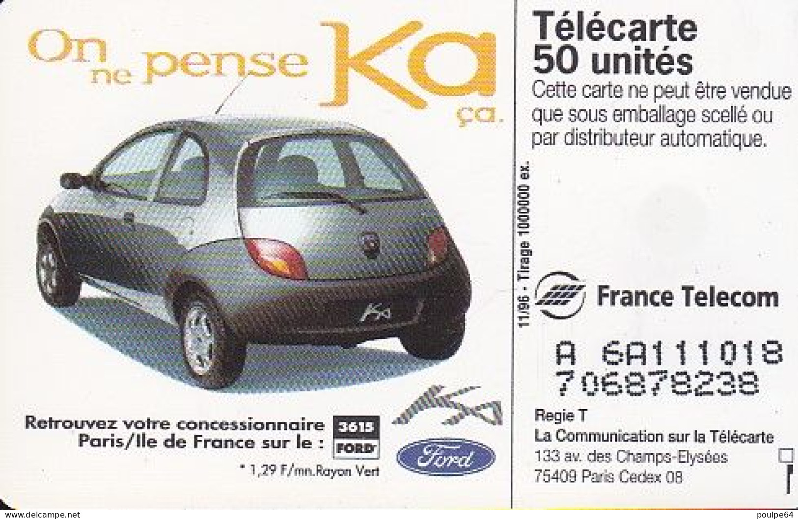 F703 11/1996 - FORD KA - 50 SO3 - 1996