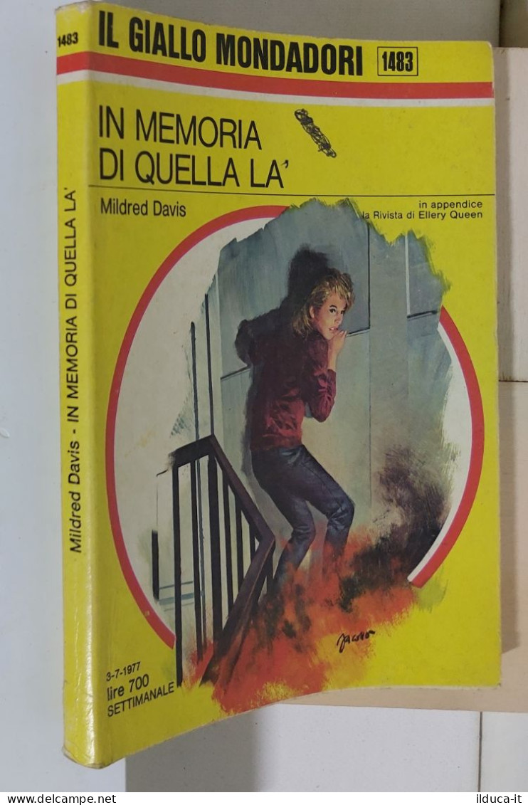 I116935 Classici Giallo Mondadori 1483 - M Davis - In Memoria Di Quella La 1977 - Gialli, Polizieschi E Thriller