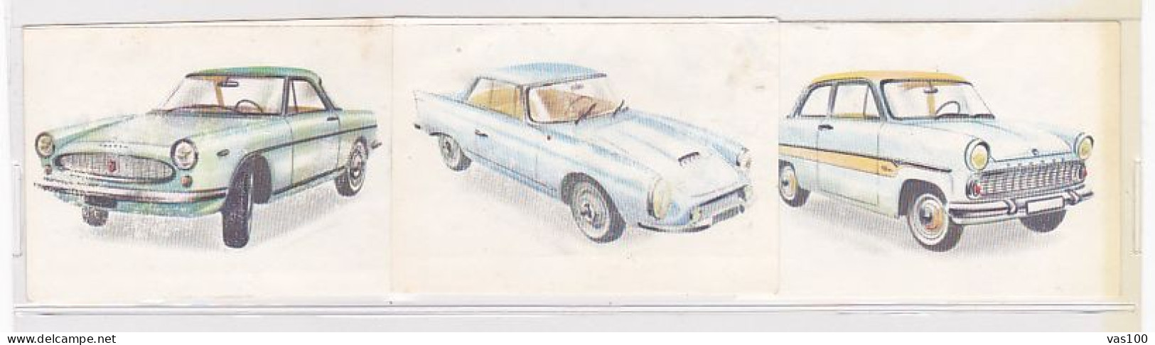 TRADE CARDS, CHOCOLATE, JACQUES, CARS OF 1962, 3X - Jacques