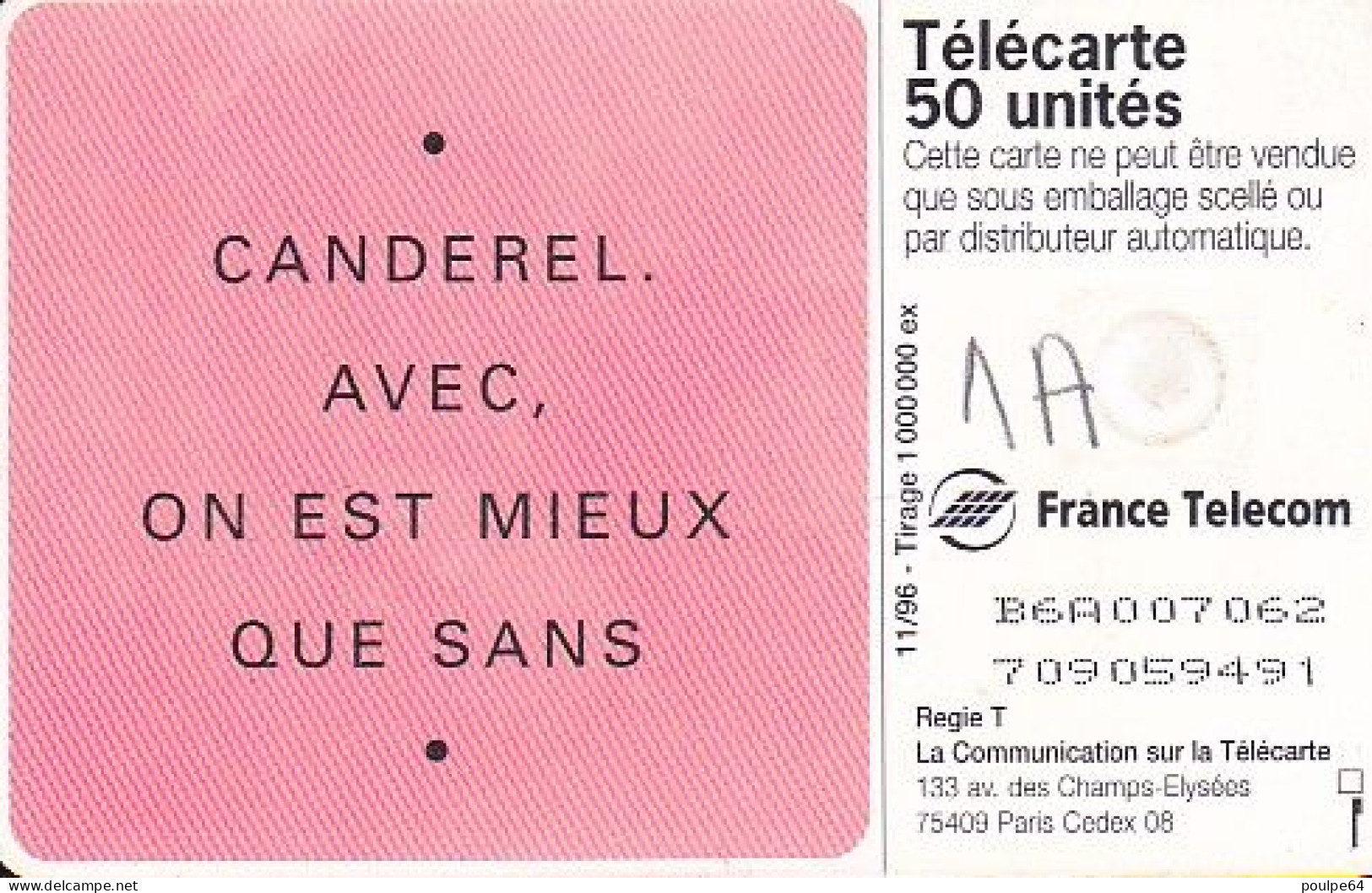 F704 11/1996 - CANDEREL - 50 GEM1A - 1996