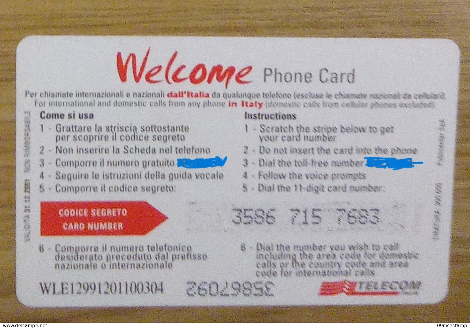 Italy, Telephone Or Pre-paid Card ( I Don't Know) Used - Autres & Non Classés