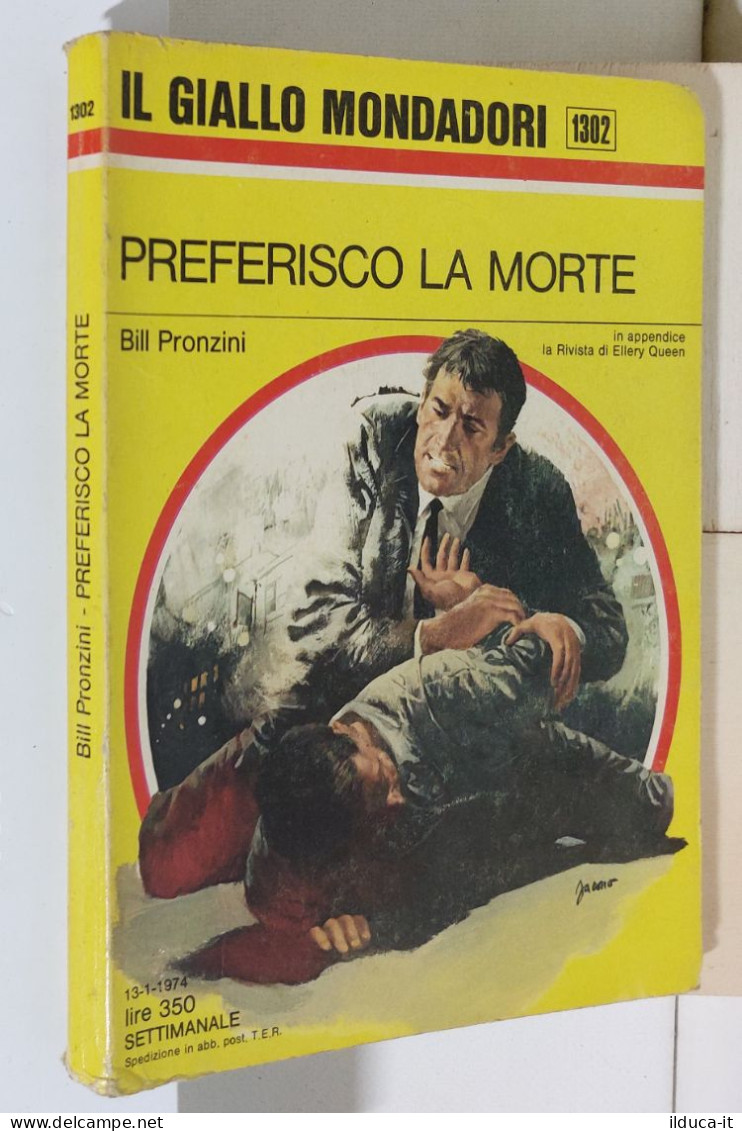 I116947 Classici Giallo Mondadori 1302 - B. Pronzini - Preferisco La Morte 1974 - Gialli, Polizieschi E Thriller