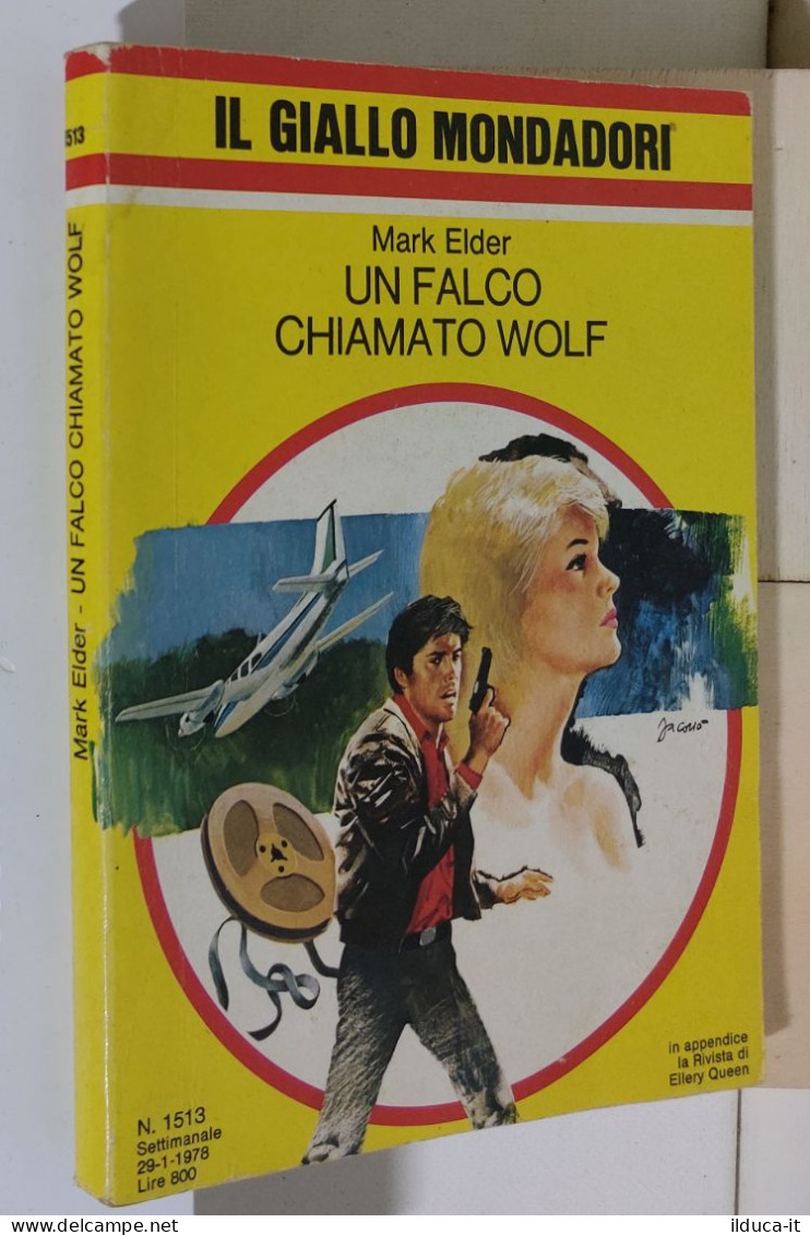 I116949 Classici Giallo Mondadori 1513 - M Elder - Un Falco Chiamato Wolf 1978 - Policiers Et Thrillers