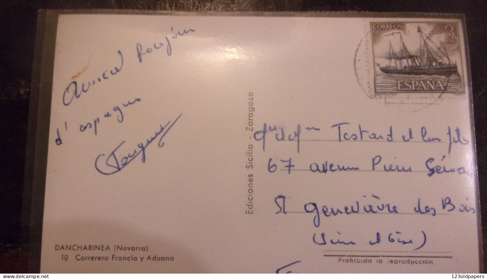 SPAIN ESPAGNE Tarjeta Postal De DANCHARINEA - Navarra (Pamplona)