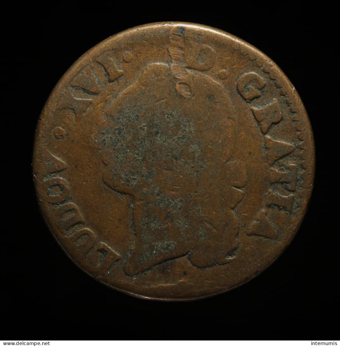 France, Louis XVI, 1 Sol, 1779, Pau (Béarn), Cuivre (Copper), B+ (F), KM#350a - 1774-1791 Luigi XVI