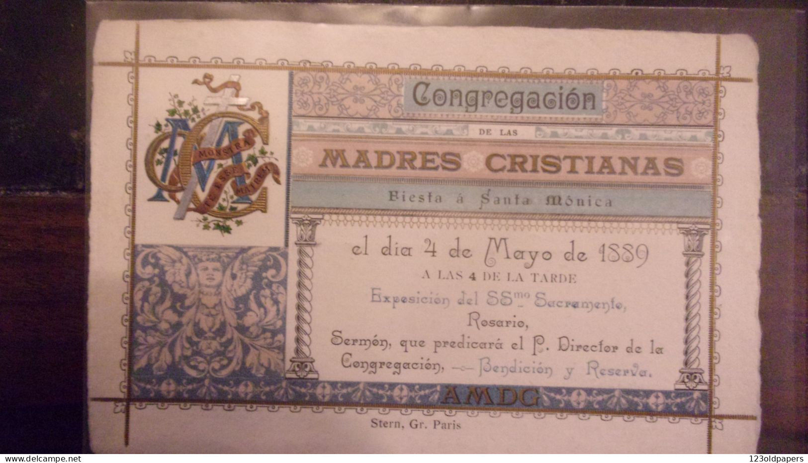 SPAIN ESPAGNE Tarjeta Postal De MADRID STERN 1889 - Madrid