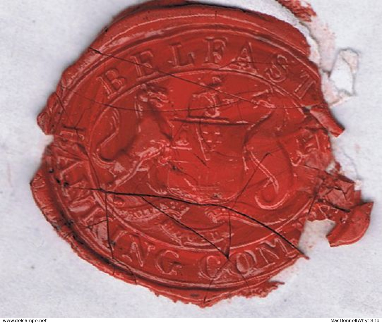 Ireland Belfast Uniform Penny Post 1841 Letter To Ballymoney Prepaid "2" With BELFAST MY 24 1841 Cds In Red. - Prephilately