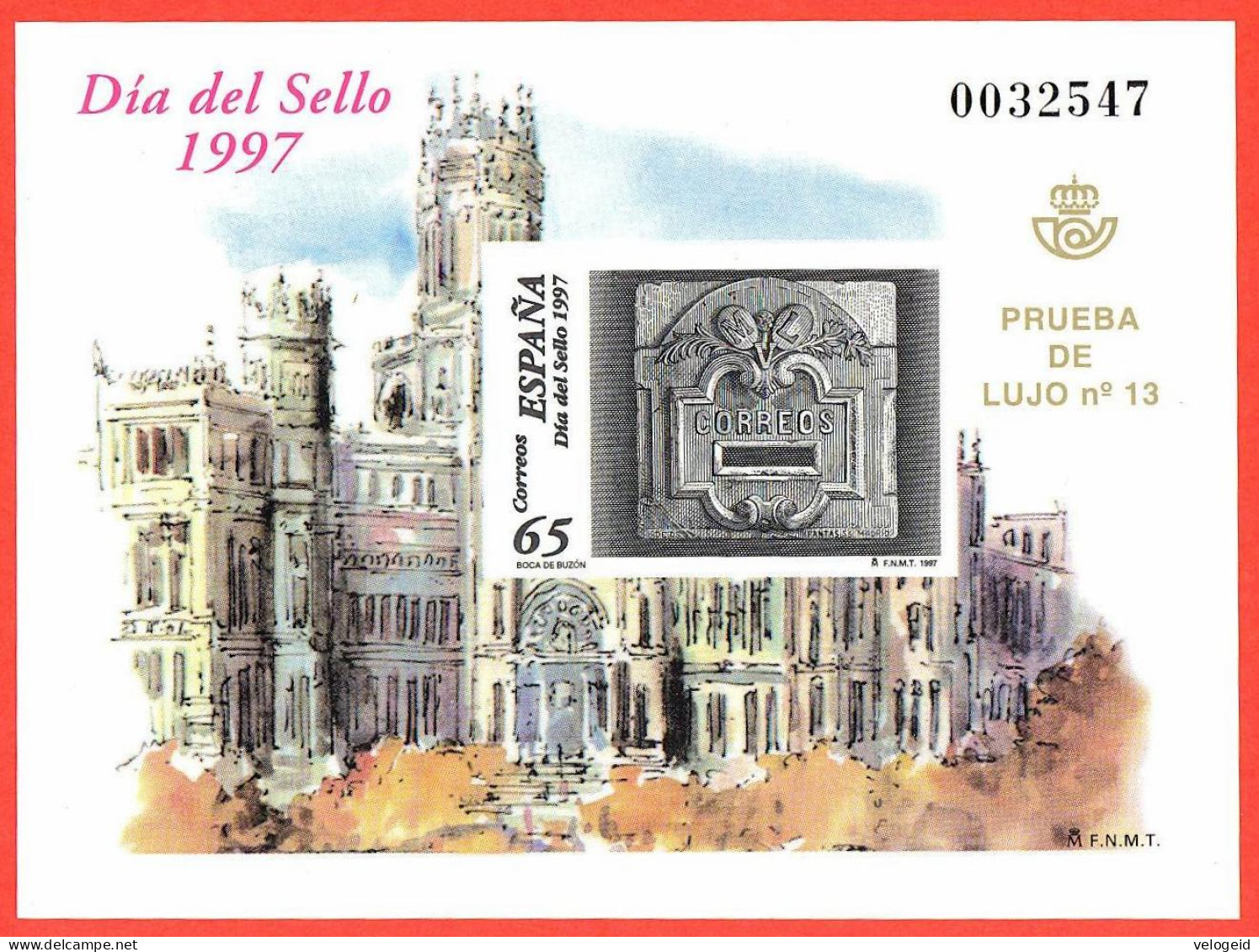 España. Spain. 1997. PO. Dia Del Sello. Boca De Buzon - Blocs & Hojas