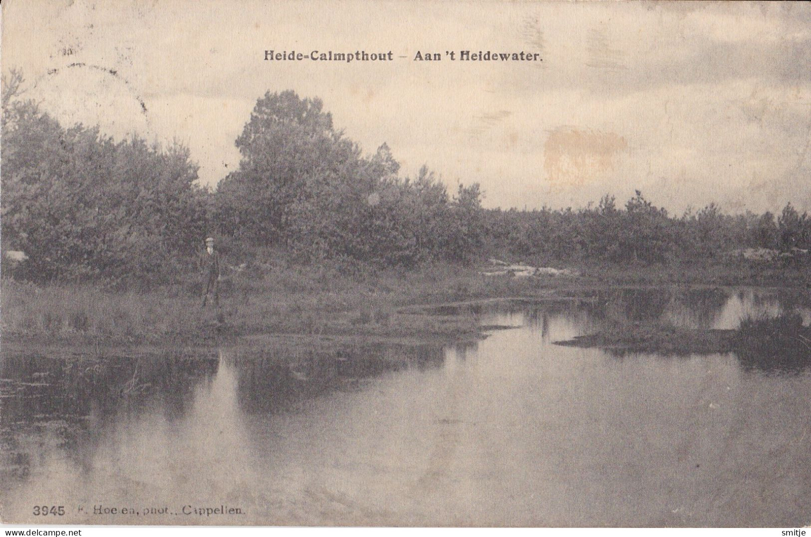 HEIDE KALMTHOUT 1906 STEMPEL CAMBUS IN DE DUINEN CALMPTHOUT OP POSTKAART AAN 'T HEIDEWATER - HOELEN KAPELLEN 3945 - Kalmthout