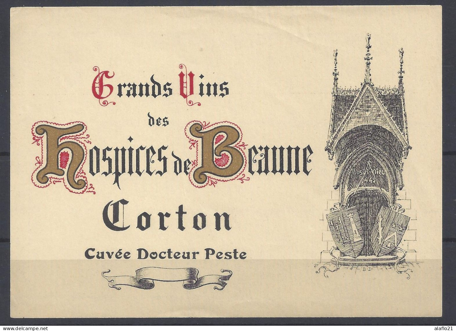 ETIQUETTE - HOSPICES De BEAUNE - CORTON - Cuvée Docteur Peste - Bourgogne