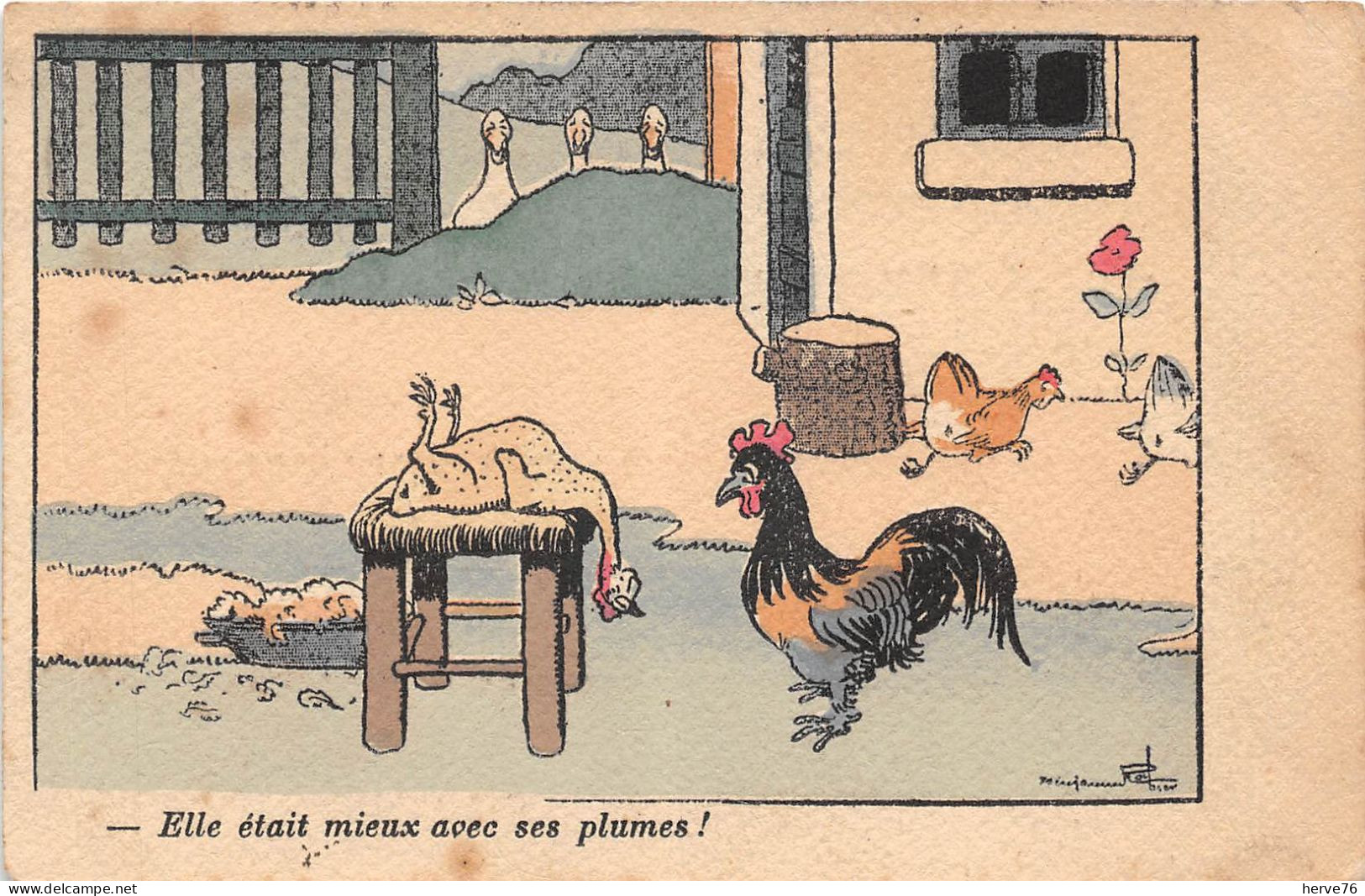 CPA Fantaisie - Illustrateur RABIER- Elle était Mieux Avec Ses Plumes ! - Poule - Rabier, B.