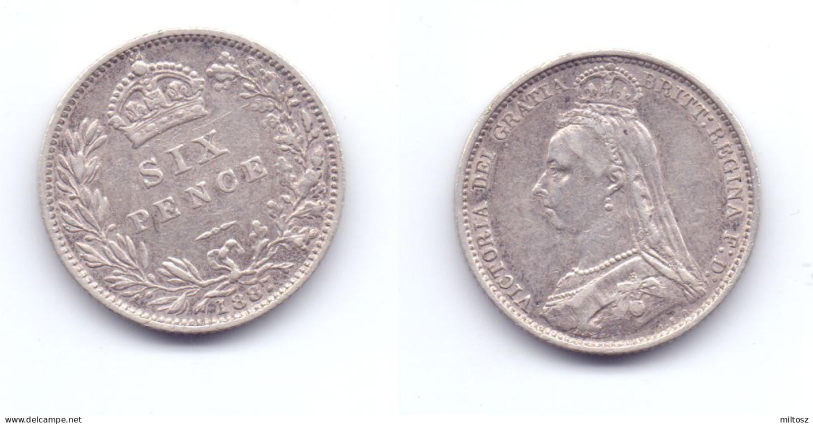 Great Britain 6 Pence 1887 KM#760 - H. 6 Pence