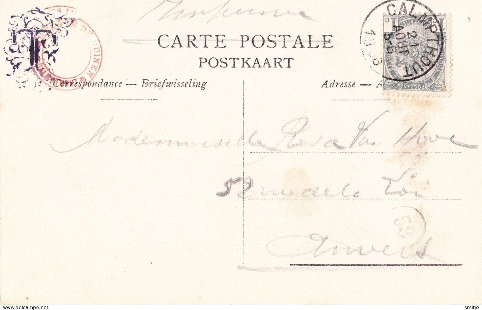 HEIDE KALMTHOUT 1906 STEMPEL CAMBUS IN DE DUINEN OP POSTKAART DE CAMBUS - HOEVE BOERDERIJ KIPPEN - HOELEN KAPELLEN 549 - Kalmthout