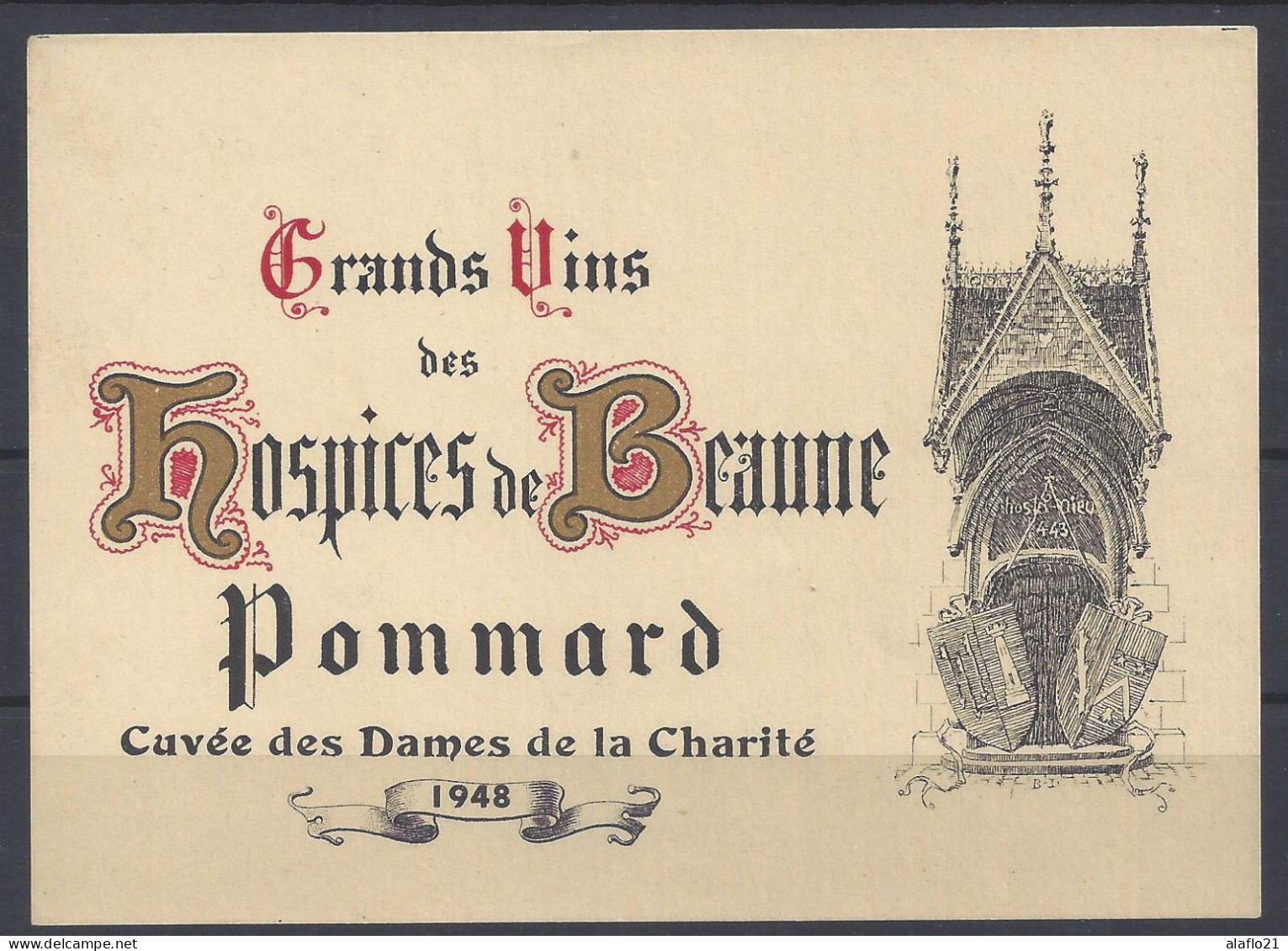 ETIQUETTE - HOSPICES De BEAUNE - POMMARD - Cuvée Des Dames De La Charité 1948 - Bourgogne