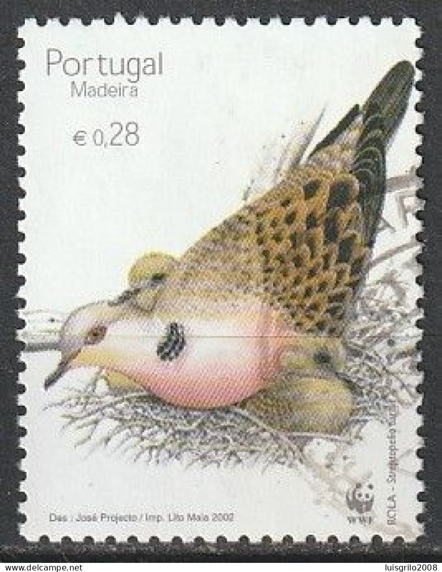 Portugal, 2002 - WWF Aves Da Madeira, €0,28 -|- Mundifil - 2904 - Usado